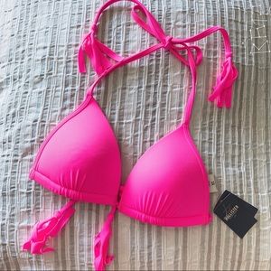 Hollister hot pink bikini top